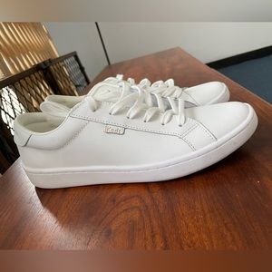Keds Ace Leather Lace-Up Sneakers - White - Women’s size 8